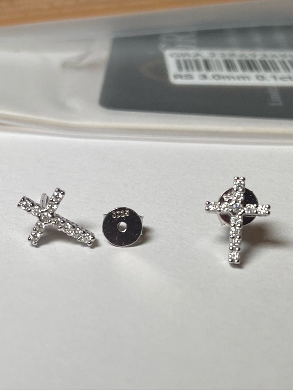 VVS1 Moissanite Cross Earrings